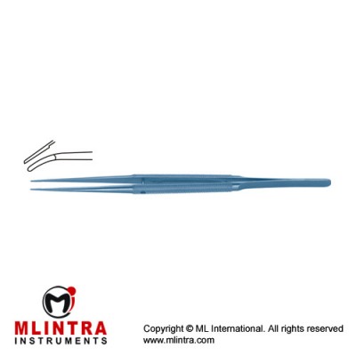Diam-n-Dust™ Micro Dressing Forcep Curved Titanium, 21 cm - 8 1/4" Tip Size 6.0 x 0.7 mm